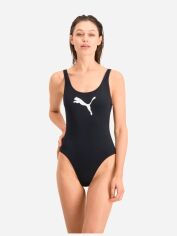 Акция на Купальник закритий жіночий Puma Swim Women Swimsuit 1P 90768506 S Black от Rozetka