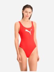 Акція на Купальник закритий жіночий Puma Swim Women Swimsuit 1P 90768502 XS Red від Rozetka