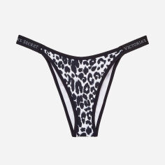 Акція на Нижня частина купальника жіноча Victoria's Secret 639704504 XL Чорна/Біла від Rozetka