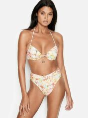 Акція на Роздільний купальник жіночий Victoria's Secret 659839687 38D/XL Білий/Жовтогарячий від Rozetka