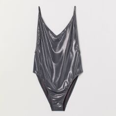 Акція на Суцільний купальник жіночий H&M 5676367bar 42 Темно-сірий від Rozetka