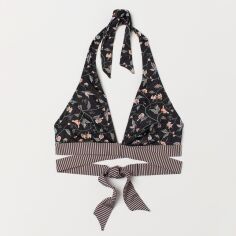 Акція на Верхня частина купальника жіноча H&M 5632047dm 34 Чорний/Квіти від Rozetka