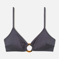Акція на Верхня частина купальника жіноча H&M 0607030001 34 (65B) Темно-сіра від Rozetka