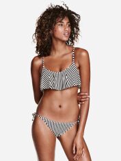Акція на Нижня частина купальника жіноча H&M XAZ137613QECQ 36 Чорна-біла в смужку від Rozetka