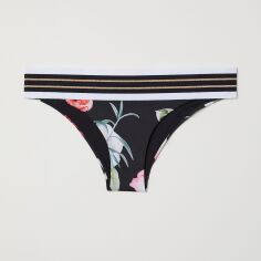 Акція на Нижня частина купальника жіноча H&M XAZ137184HRNN 40 Чорна-біла з принтом від Rozetka