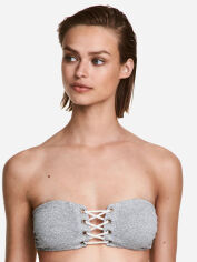 Акція на Верхня частина купальника жіноча H&M 492595 34 Сіра від Rozetka
