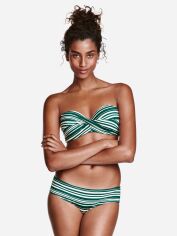 Акція на Нижня частина купальника жіноча H&M XAZ181079QCDH 40 Біла/Темно-зелена від Rozetka