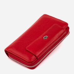 Акция на Шкіряний гаманець ST Leather Accessories 19343 Червоний от Rozetka