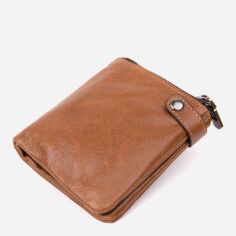 Акція на Чоловічий гаманець шкіряний Vintage Рудий (leather-20423) від Rozetka