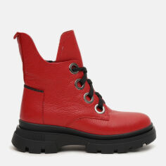 Акція на Жіночі зимові черевики низькі Teona R76144-22 36 23 см Червоні від Rozetka