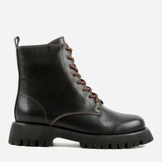 Акция на Жіночі зимові черевики високі Le'BERDES 00000012355 37 24 см Темно-коричневі от Rozetka