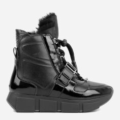 Акція на Жіночі зимові черевики високі Le'BERDES 00000012402 36 Чорні (00000012402-36) від Rozetka