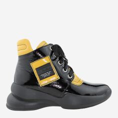 Акция на Жіночі черевики низькі Prellesta RP2020ч.л.ж Чорний-жовтий 36 23 см от Rozetka