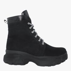 Акція на Жіночі зимові черевики низькі Digsi Rd19 36 23 см Чорні від Rozetka