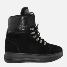 Акция на Жіночі зимові черевики високі EL PASSO Re2685-1-11 37 23.5 см Чорні от Rozetka