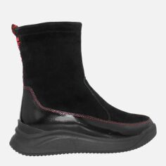 Акция на Жіночі зимові черевики високі EL PASSO Re2688-11 37 23.5 см Чорні от Rozetka