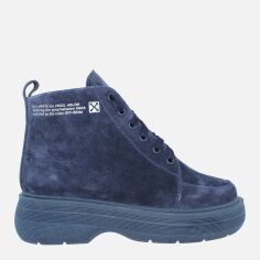 Акция на Жіночі зимові черевики низькі EL PASSO Re2518-11 37 23.5 см Сині от Rozetka