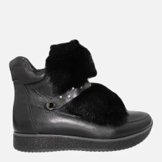 Акция на Жіночі зимові черевики низькі EL PASSO Re2480 37 23.5 см Чорні от Rozetka