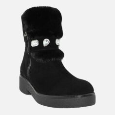 Акция на Жіночі зимові черевики високі EL PASSO Re2037-2-11 37 23.5 см Чорні от Rozetka