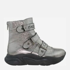 Акция на Жіночі зимові черевики високі EL PASSO Re2261-21913 37 23.5 см Нікель от Rozetka