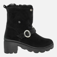 Акція на Жіночі зимові черевики високі EL PASSO Re1456-11 38 24 см Чорні від Rozetka