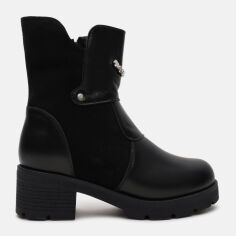 Акция на Жіночі зимові черевики високі Alvista Rg217-1 37 23.5 см Чорні от Rozetka