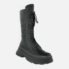 Акція на Жіночі зимові черевики високі Daragani Rdm216-22 37 23.5 см Чорні від Rozetka