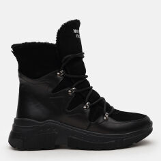 Акція на Жіночі зимові черевики високі EL PASSO Re2519 38 24 см Чорні від Rozetka