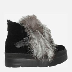 Акция на Жіночі зимові черевики низькі EL PASSO Re2013-11 37 23.5 см Чорні от Rozetka