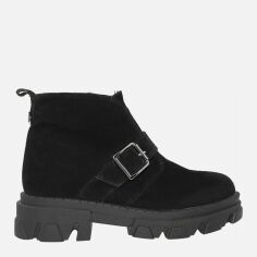 Акция на Жіночі зимові черевики низькі EL PASSO Re1426-11 37 23.5 см Чорні от Rozetka