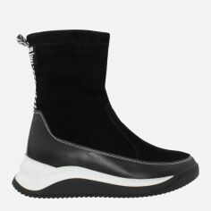 Акция на Жіночі зимові черевики високі EL PASSO Re2688 37 23.5 см Чорні от Rozetka