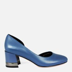 Акция на Жіночі туфлі зі шкіри Blizzarini Z269-70H-Y593K 35 22.5 см Блакитні от Rozetka