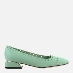 Акція на Жіночі туфлі зі шкіри Le'BERDES 00000011800 37 24 см Зелені від Rozetka