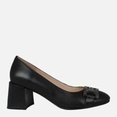 Акция на Жіночі туфлі зі шкіри Blizzarini A1663-8457-106 38 (24.5 см) Чорні от Rozetka