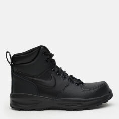 Акция на Підліткові зимові черевики для хлопчика Nike Manoa Ltr (Gs) BQ5372-001 37.5 (5Y) 23.5 см Чорні от Rozetka