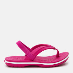 Акция на Дитячі сандалі для дівчинки Crocs Kids Crocband Strap Flip 205777-6X0-C6 23 Candy Pink от Rozetka