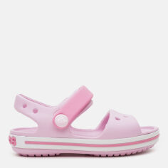 Акція на Дитячі сандалії для дівчинки Crocs Crocband Sandal Kids 12856-6GD 27-28 (C10) Ballerina Pink від Rozetka
