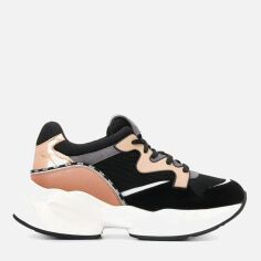 Акция на Жіночі кросівки Liu Jo JOG 09 Sneaker B69041PX044S1007 37 Чорні з бежевим от Rozetka