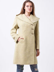 Акция на Пальто осіннє з капюшоном жіноче Alvita 2-498L 52 Лимон от Rozetka