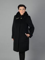 Акция на Пальто осіннє з капюшоном жіноче Mangust 2104-Black 46 Чорне от Rozetka