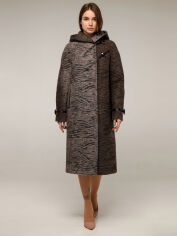 Акция на Пальто зимове довге з капюшоном жіноче Favoritti П-1287 Sanaz-C Тон 105 46 Рожеве з коричневим от Rozetka