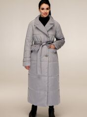 Акция на Куртка зимова довга жіноча Favoritti ПВ-1250 54 Сіра от Rozetka