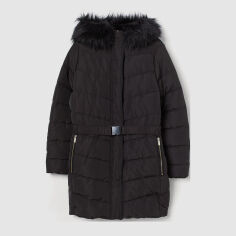 Акція на Куртка зимова жіноча H&M 1308-9035502 XL Чорна від Rozetka
