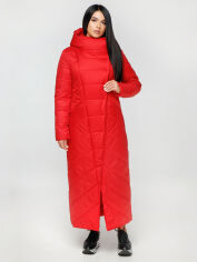 Акция на Куртка зимова довга жіноча Favoritti ПВ-1133 52 Червона от Rozetka