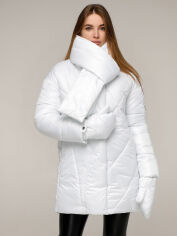 Акція на Куртка зимова жіноча Favoritti ПВ-1291 Лаке Тон 1 52 Біла від Rozetka