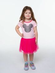 Акция на Дитяче літнє святкове фатинове плаття для дівчинки Vidoli G-21875W 128 см Рожевий/Малиновий от Rozetka