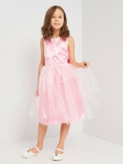 Акція на Дитяча літня святкова фатинова сукня для дівчинки Sasha 4249/5 98 см Рожева від Rozetka