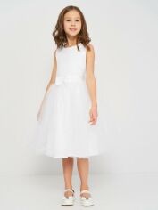 Акция на Дитяча літня святкова фатинова сукня для дівчинки Sasha 4087/5 104 см Біла от Rozetka