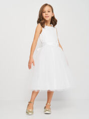 Акция на Підліткова святкова фатинова сукня для дівчинки Sasha 4336/14 152 см Біла от Rozetka