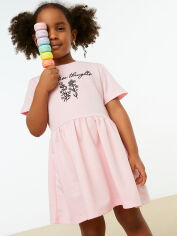 Акція на Дитяче літнє плаття для дівчинки Trendyol ТКДСС22ЕЛ0378 116-122 см Рожеве від Rozetka